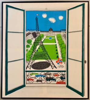 Eiffel Tower Through Open Window